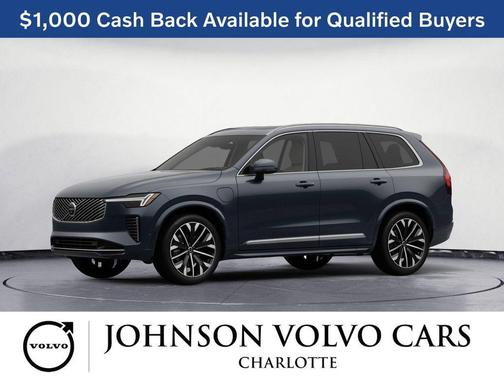 Denim Blue Metallic 2026 Volvo XC90 Plug-In Hybrid Ultra, T8 AWD, Electric/Gasoline, Bright, 7 Seats