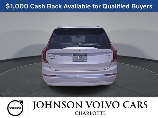 Aurora Silver 2026 Volvo XC90 Ultra, B5 AWD Gas (mild hybrid), Gasoline, Bright, 6 Seats