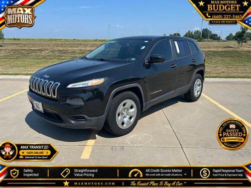 Brilliant Black Crystal Pearlcoat 2014 Jeep Cherokee Sport