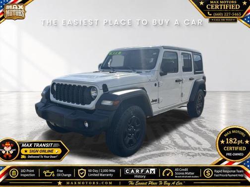 Bright White Clearcoat 2024 Jeep Wrangler Sport