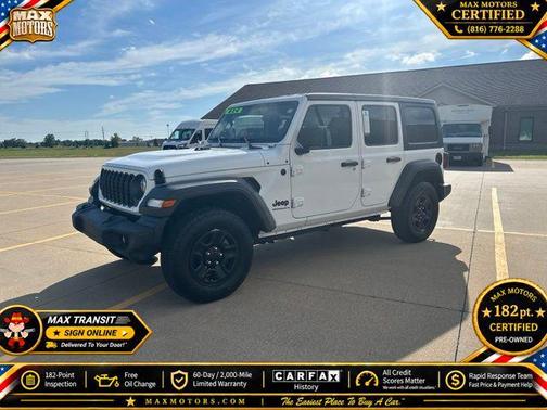 Bright White Clearcoat 2024 Jeep Wrangler Sport