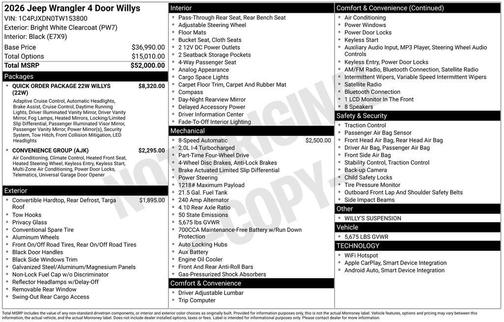 2026 Jeep Wrangler Willys