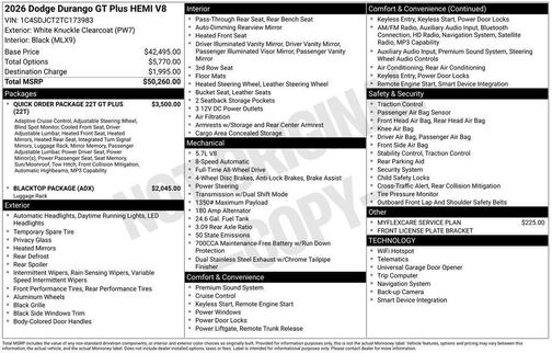 2026 Dodge Durango GT Plus