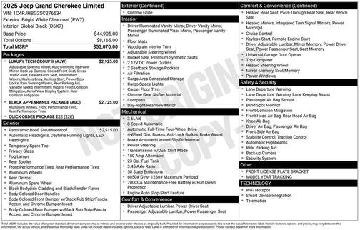 2025 Jeep Grand Cherokee Limited