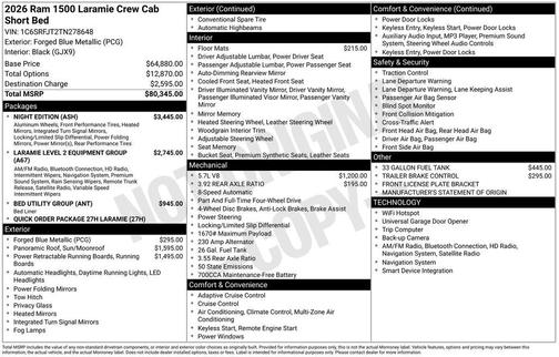 2026 RAM 1500 Laramie