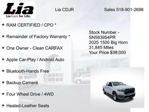 2025 RAM 1500 Big Horn/Lone Star