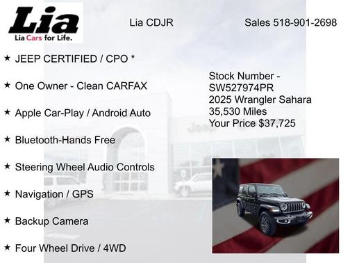 Black Clearcoat 2025 Jeep Wrangler 4-Door Sahara 4x4