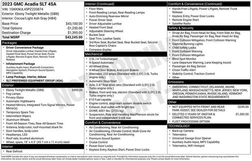 2023 GMC Acadia AWD SLT