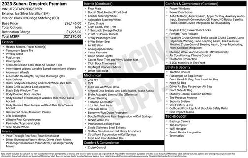 2023 Subaru Crosstrek Premium