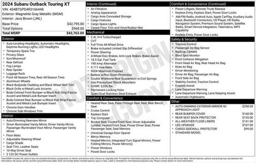 2024 Subaru Outback Touring XT