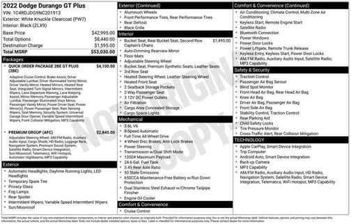 2022 Dodge Durango GT Plus