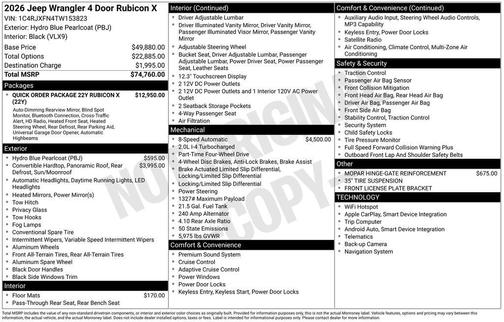 2026 Jeep Wrangler Rubicon