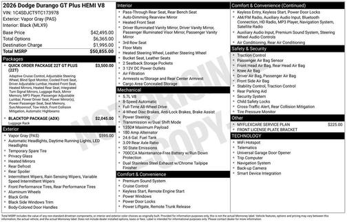 2026 Dodge Durango GT Plus
