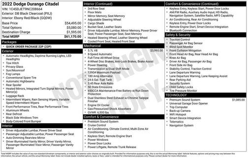 2022 Dodge Durango Citadel AWD