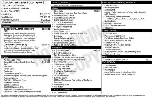 2026 Jeep Wrangler Sport S