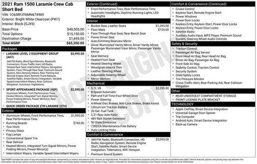 2021 RAM 1500 Laramie