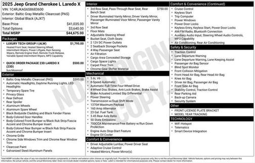 2025 Jeep Grand Cherokee L Laredo