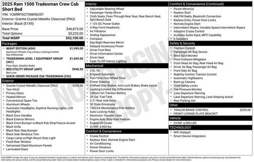 2025 RAM 1500 Tradesman