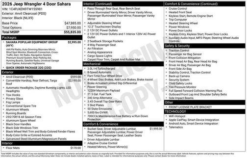 2026 Jeep Wrangler Sahara