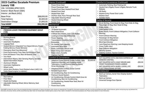 2023 Cadillac Escalade Premium Luxury