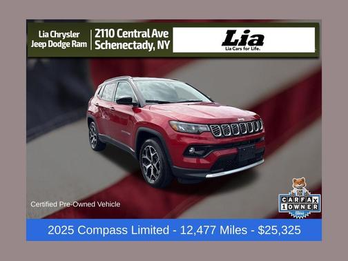 Red Hot Pearlcoat 2025 Jeep Compass Limited