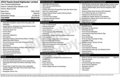 Celestial Silver Metallic 2024 Toyota Grand Highlander Limited