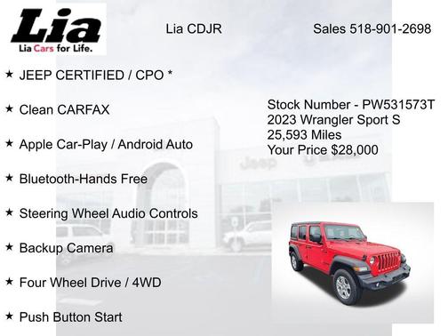 2023 Jeep Wrangler Sport S