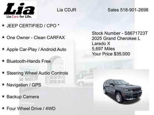 2025 Jeep Grand Cherokee L Laredo