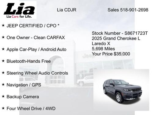 2025 Jeep Grand Cherokee L Laredo
