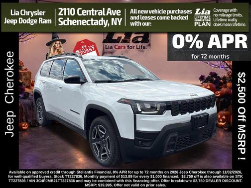 Bright White Clearcoat 2026 Jeep Cherokee Laredo 4x4