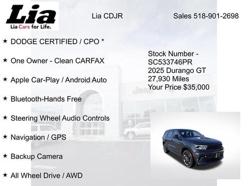 2025 Dodge Durango GT AWD