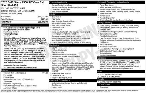 2025 GMC Sierra 1500 SLT