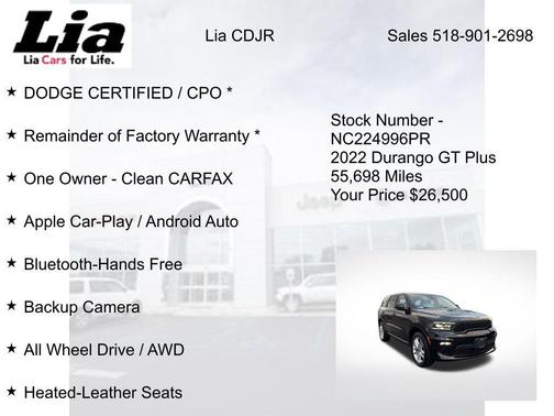2022 Dodge Durango GT Plus