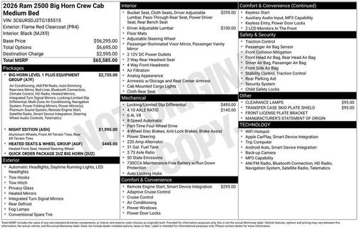 2026 RAM 2500 Big Horn