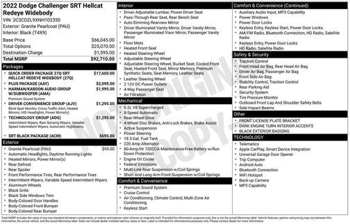 2022 Dodge Challenger SRT Hellcat