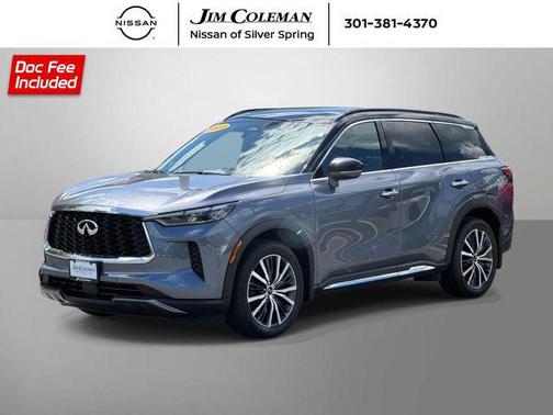 Moonbow Blue/Black Obsidian 2023 INFINITI QX60 AUTOGRAPH