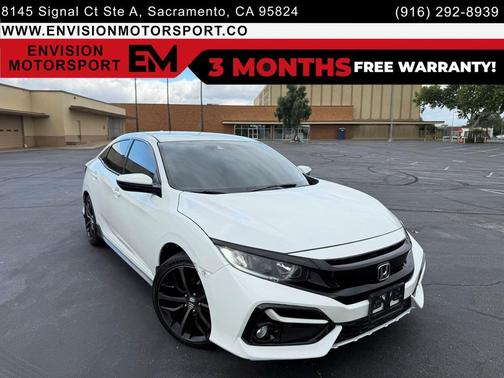 Platinum White Pearl 2021 Honda Civic Sport