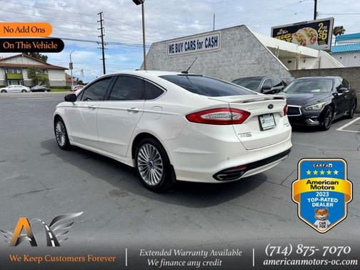 White Platinum Tri-Coat Metallic 2014 Ford Fusion Titanium