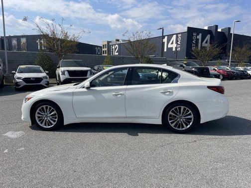 Pure White 2023 INFINITI Q50 3.0t LUXE