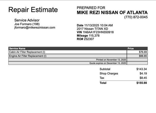 2017 Nissan Titan XD SV