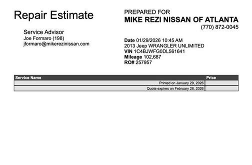 2013 Jeep Wrangler Unlimited Rubicon