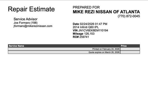 2014 INFINITI Q60 Sport