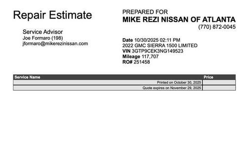 2022 GMC Sierra 1500 Elevation