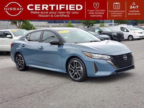 Atlantic Gray Metallic/Super Black 2024 Nissan Sentra SR