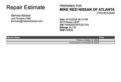 2015 Nissan Leaf S