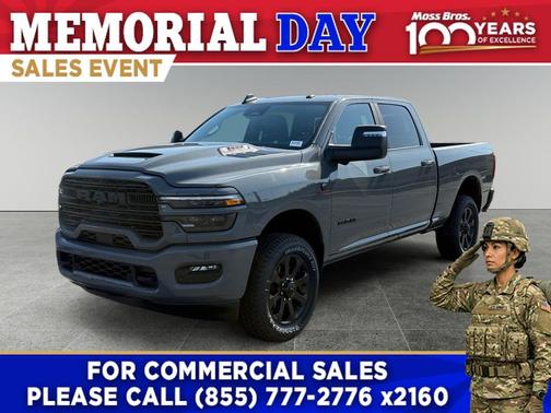 Ceramic Gray Clearcoat 2026 RAM 3500 Laramie Crew Cab 4x4 6'4' Box