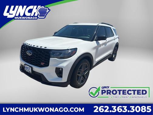 Star White Metallic Tri-Coat 2025 Ford Explorer ST