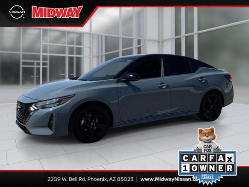 Atlantic Gray Metallic/Super Black 2024 Nissan Sentra SR