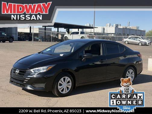 Super Black 2025 Nissan Versa 1.6 S