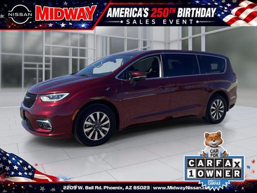 Velvet Red Pearlcoat 2023 Chrysler Pacifica Hybrid Touring L